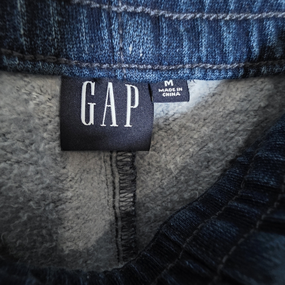NWT Gap Blue Denim Look‎ Sweatpants Joggers Sz Medium - Picture 4 of 6